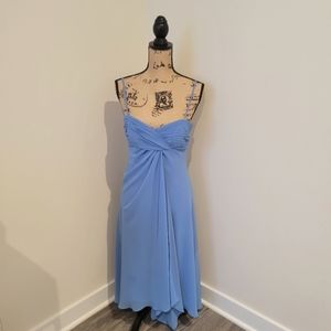 David's Bridal Sweetheart Neckline Chiffon Strapless Bridesmaids Dress